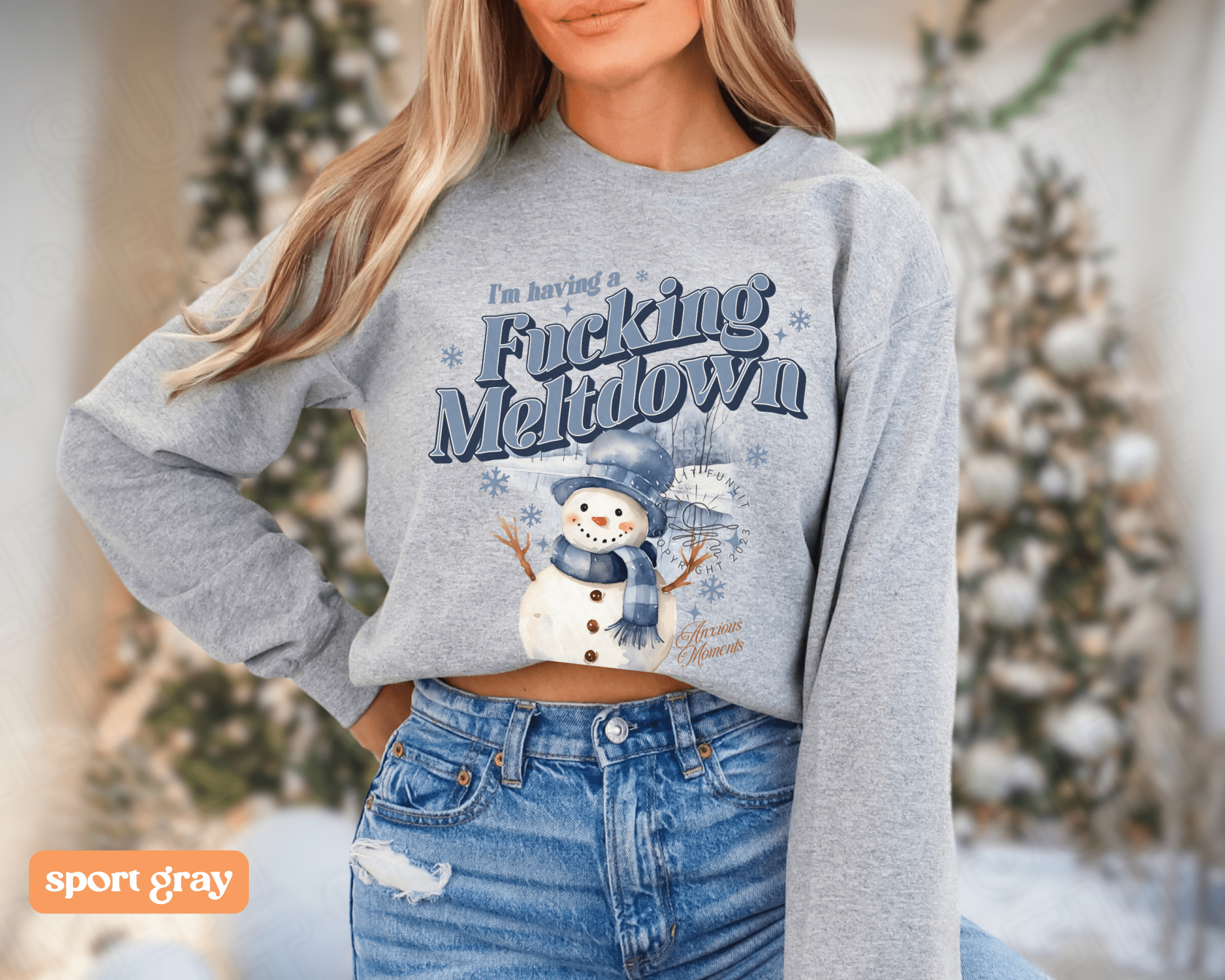 I'm Having a F*cking Meltdown NSFW Funny Christmas Sweater - Sunlit Funlit | Graphic Tees for Country Concert Addicts