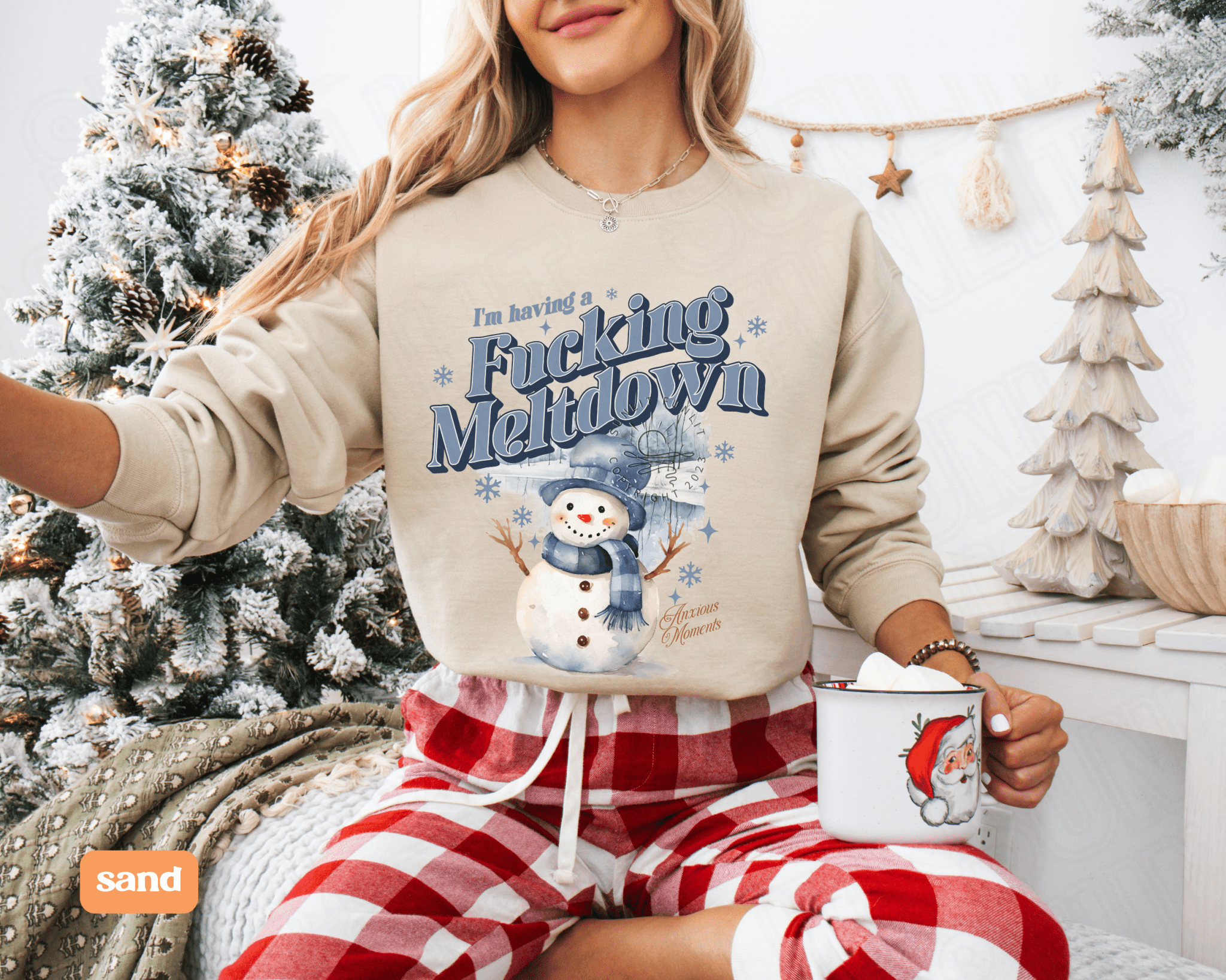 I'm Having a F*cking Meltdown NSFW Funny Christmas Sweater - Sunlit Funlit | Graphic Tees for Country Concert Addicts
