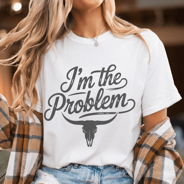 I'm the Problem Country Concert Shirt - Sunlit Funlit | Graphic Tees for Country Concert Addicts