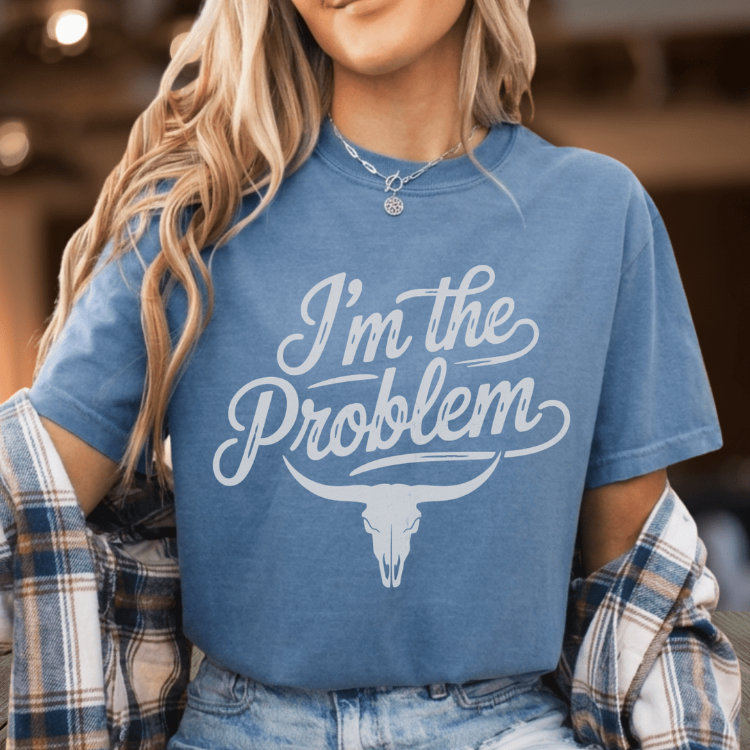 I'm the Problem Country Concert Shirt - Sunlit Funlit | Graphic Tees for Country Concert Addicts