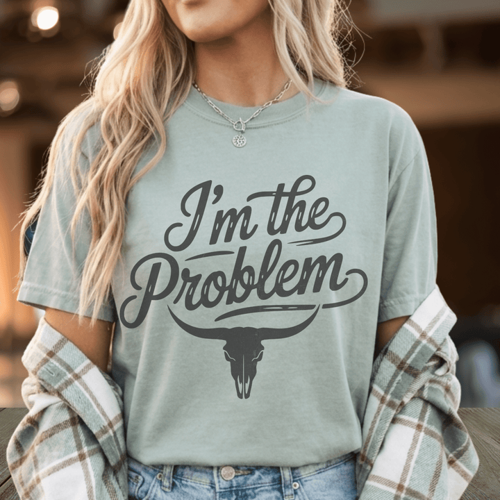 I'm the Problem Country Concert Shirt - Sunlit Funlit | Graphic Tees for Country Concert Addicts