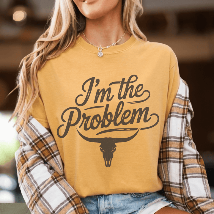 I'm the Problem Country Concert Shirt - Sunlit Funlit | Graphic Tees for Country Concert Addicts