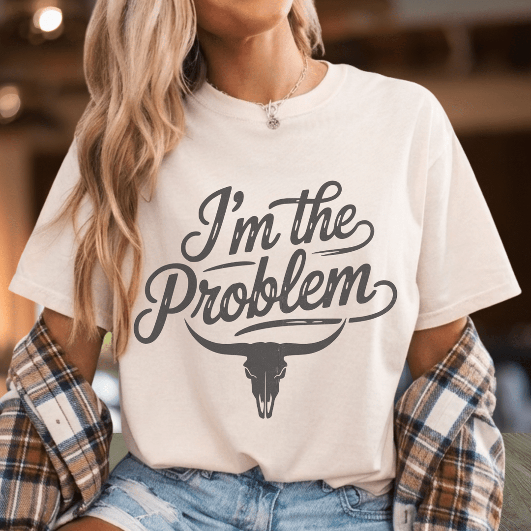 I'm the Problem Country Concert Shirt - Sunlit Funlit | Graphic Tees for Country Concert Addicts