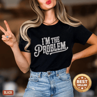Thumbnail for I'm The Problem Lightweight Country Concert Tee - Sunlit Funlit | Graphic Tees for Country Concert Addicts