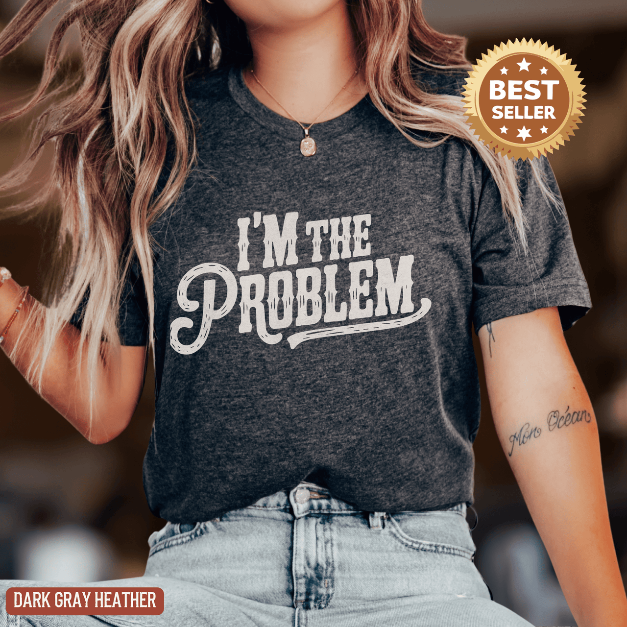 I'm The Problem Lightweight Country Concert Tee - Sunlit Funlit | Graphic Tees for Country Concert Addicts