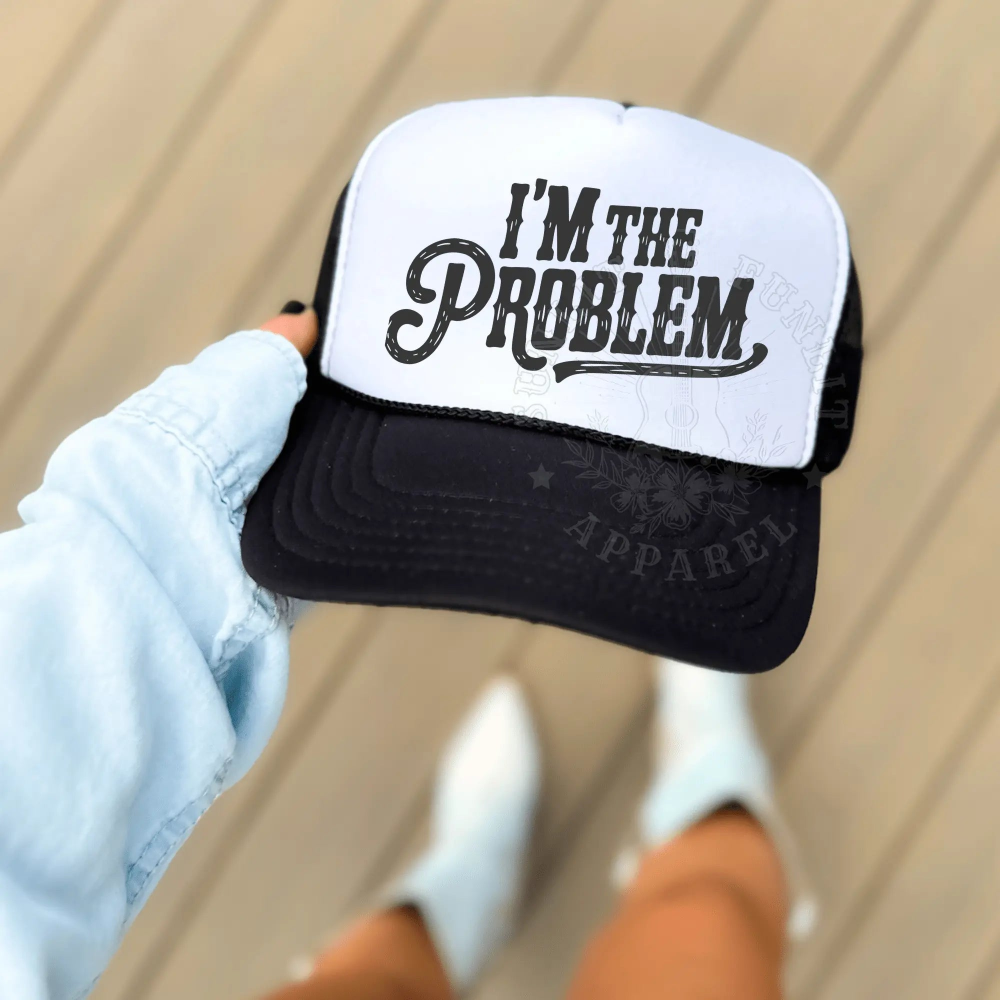 I'm the Problem Trucker Hat – Fun Country Concert Mesh Cap - Sunlit Funlit Country Music Tees