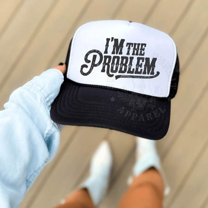 I'm the Problem Trucker Hat – Fun Country Concert Mesh Cap - Sunlit Funlit Country Music Tees
