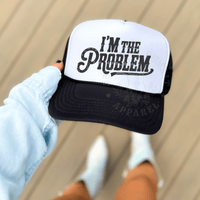 Thumbnail for I'm the Problem Trucker Hat – Fun Country Concert Mesh Cap - Sunlit Funlit Country Music Tees