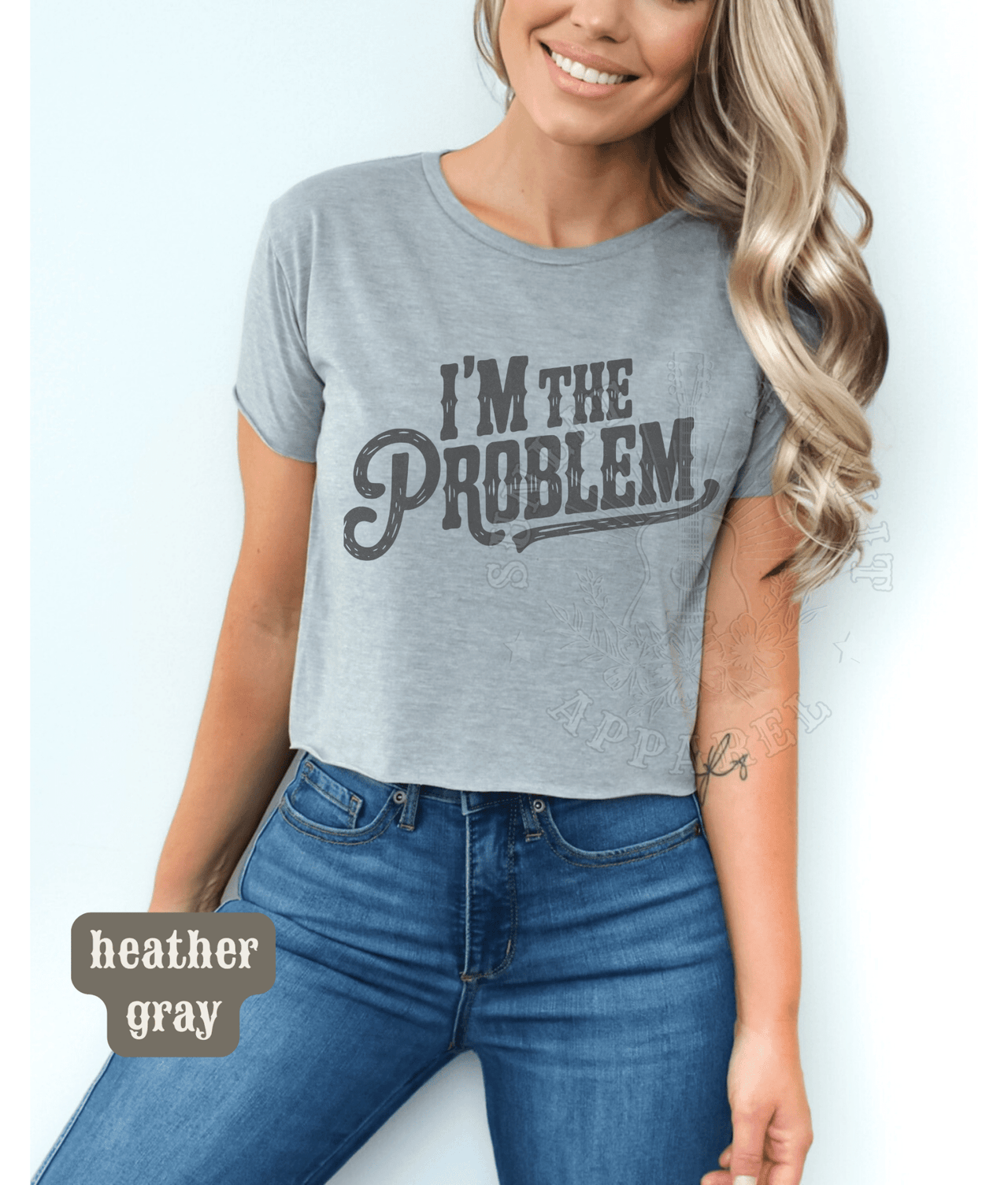 I'm The Problem Wallen Concert Crop Top - Sunlit Funlit | Graphic Tees for Country Concert Addicts