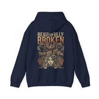 Thumbnail for Jelly Beautifully Broken Double Sided Hoodie - Adult Unisex - Sunlit Funlit Country Music Tees