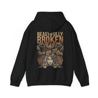 Thumbnail for Jelly Beautifully Broken Double Sided Hoodie - Adult Unisex - Sunlit Funlit Country Music Tees