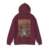 Thumbnail for Jelly Beautifully Broken Double Sided Hoodie - Adult Unisex - Sunlit Funlit Country Music Tees