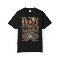 Thumbnail for Jelly Beautifully Broken Grunge Tee - Sunlit Funlit Country Music Tees