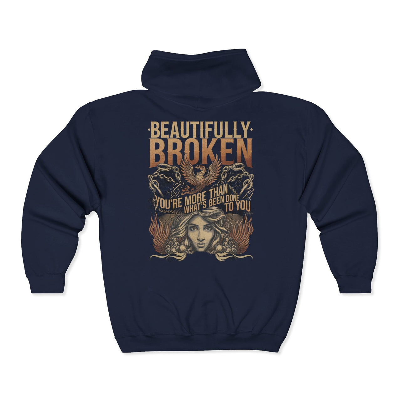 Jelly Beautifully Broken Zip Up Hoodie - Sunlit Funlit Country Music Tees