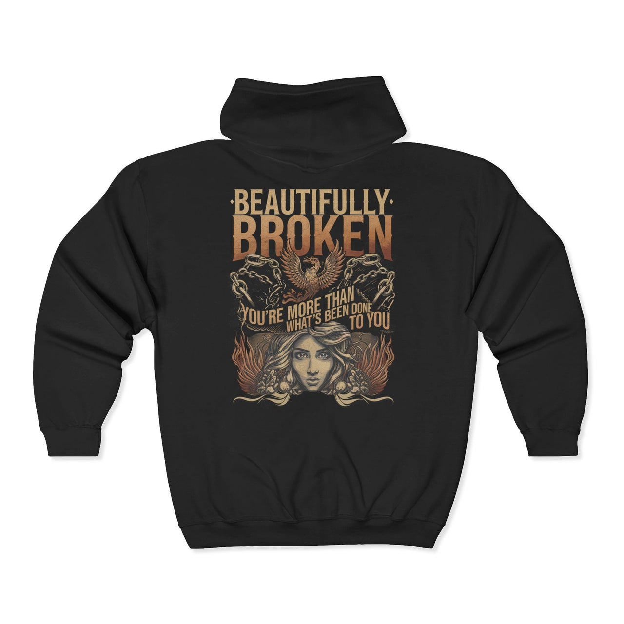Jelly Beautifully Broken Zip Up Hoodie - Sunlit Funlit Country Music Tees