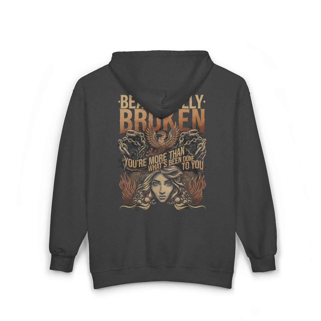Jelly Beautifully Broken Zip Up Hoodie - Sunlit Funlit Country Music Tees