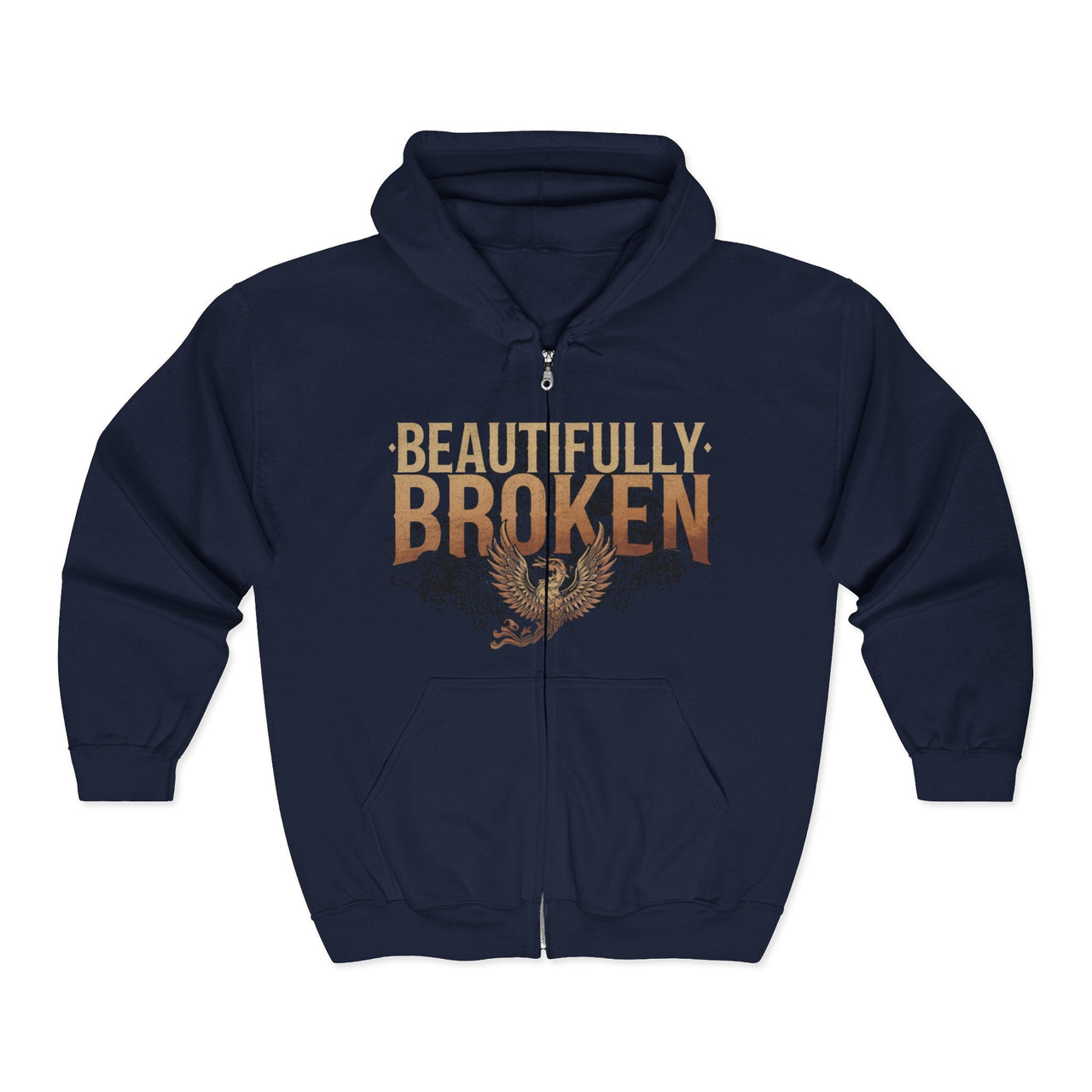 Jelly Beautifully Broken Zip Up Hoodie - Sunlit Funlit Country Music Tees