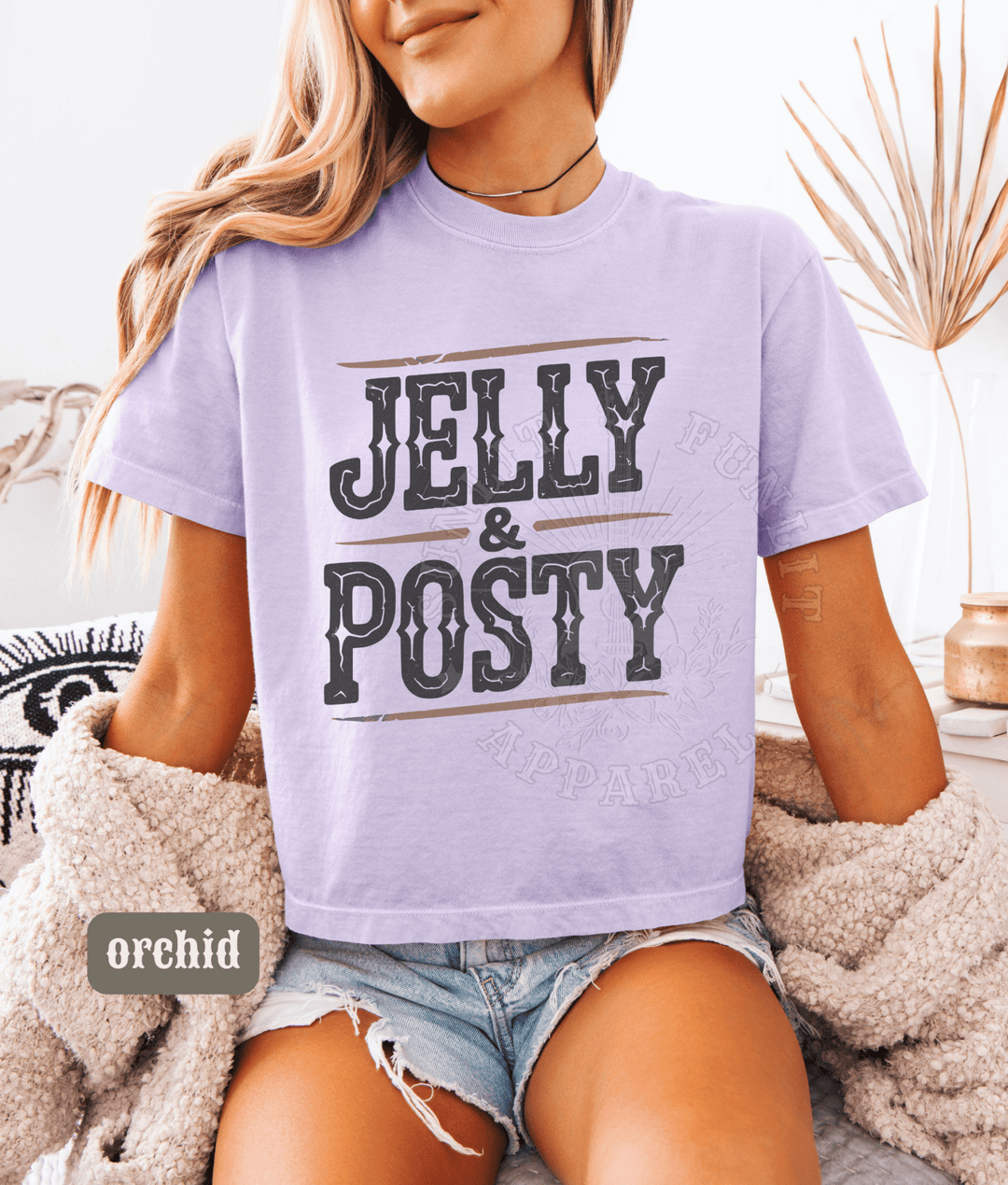Jelly Posty Comfort Colors Cropped Tee - Sunlit Funlit | Graphic Tees for Country Concert Addicts