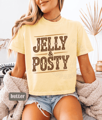 Thumbnail for Jelly Posty Comfort Colors Cropped Tee - Sunlit Funlit | Graphic Tees for Country Concert Addicts