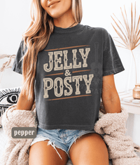 Thumbnail for Jelly Posty Comfort Colors Cropped Tee - Sunlit Funlit | Graphic Tees for Country Concert Addicts
