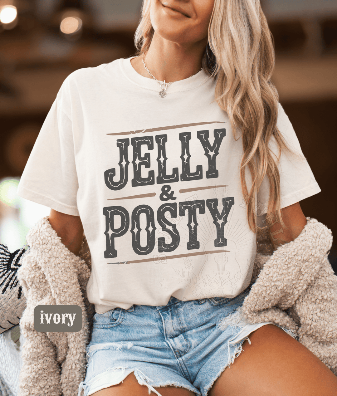 Jelly Posty Comfort Colors Tee - Sunlit Funlit | Graphic Tees for Country Concert Addicts