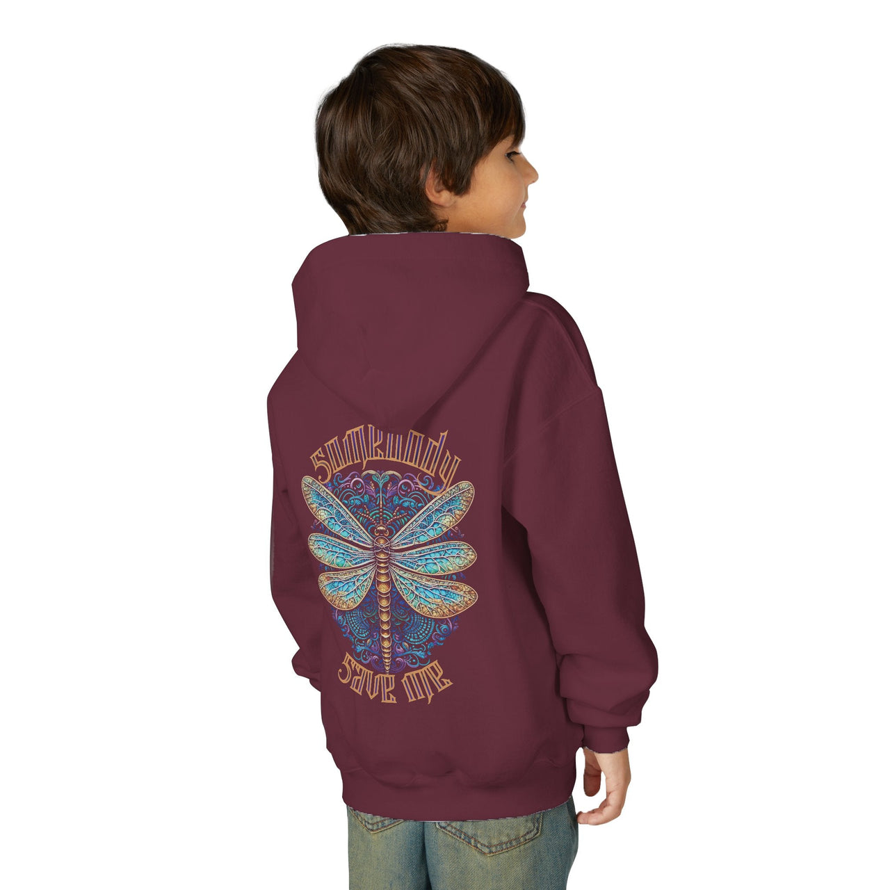 Jelly Somebody Save Me Dragonfly Double Sided Youth Hoodie - Sunlit Funlit Country Music Tees