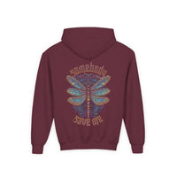 Thumbnail for Jelly Somebody Save Me Dragonfly Double Sided Youth Hoodie - Sunlit Funlit Country Music Tees
