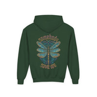 Thumbnail for Jelly Somebody Save Me Dragonfly Double Sided Youth Hoodie - Sunlit Funlit Country Music Tees