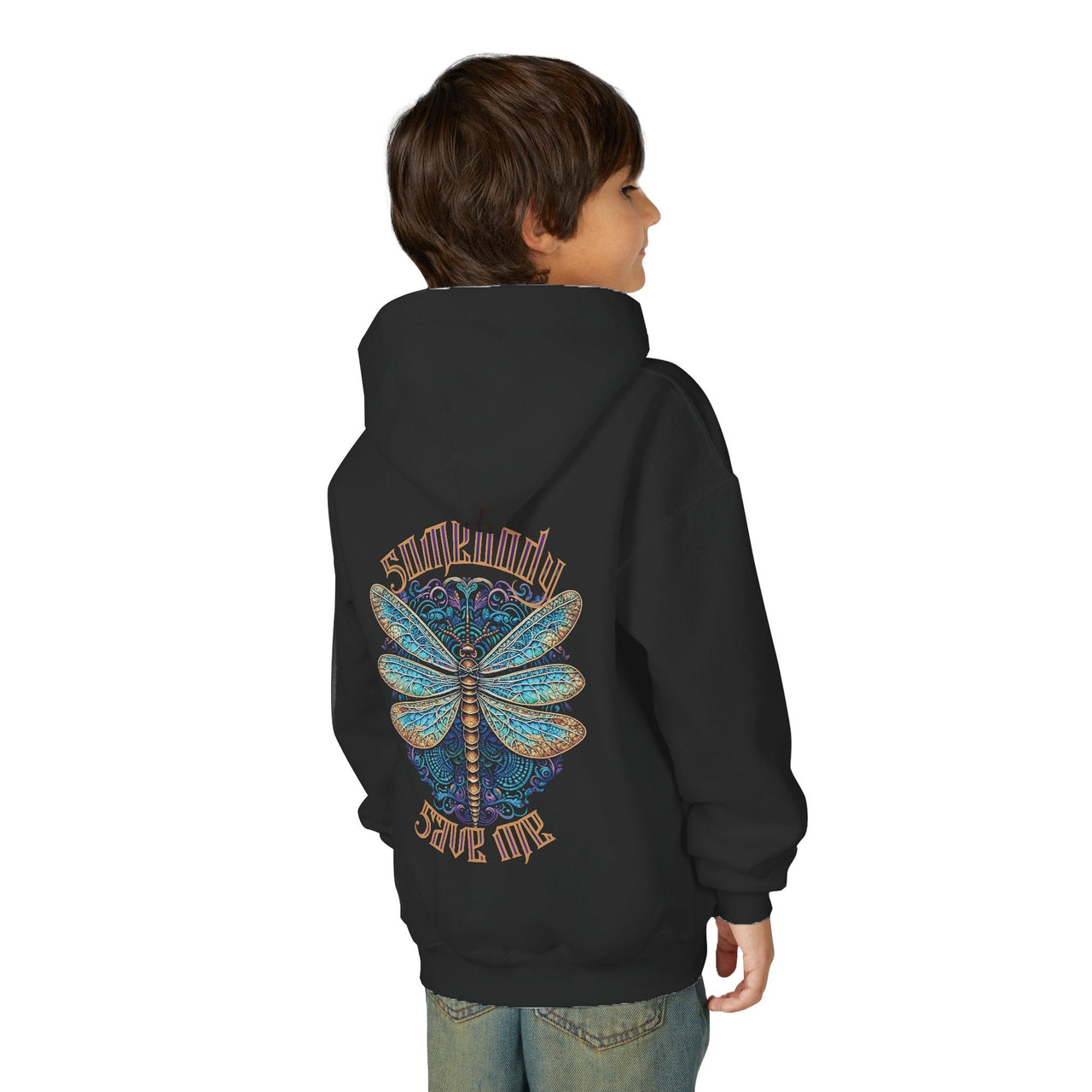 Jelly Somebody Save Me Dragonfly Double Sided Youth Hoodie - Sunlit Funlit Country Music Tees