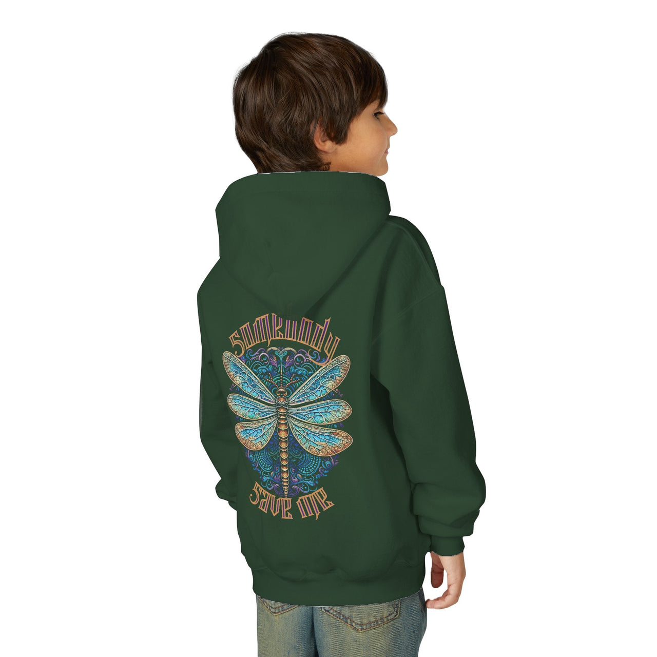Jelly Somebody Save Me Dragonfly Double Sided Youth Hoodie - Sunlit Funlit Country Music Tees