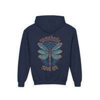 Thumbnail for Jelly Somebody Save Me Dragonfly Double Sided Youth Hoodie - Sunlit Funlit Country Music Tees
