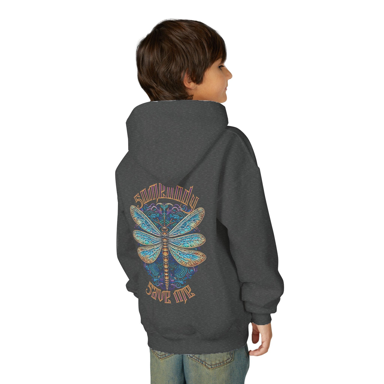 Jelly Somebody Save Me Dragonfly Double Sided Youth Hoodie - Sunlit Funlit Country Music Tees