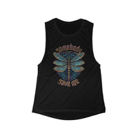 Thumbnail for Jelly Somebody Save Me Dragonfly Tank - Sunlit Funlit Country Music Tees