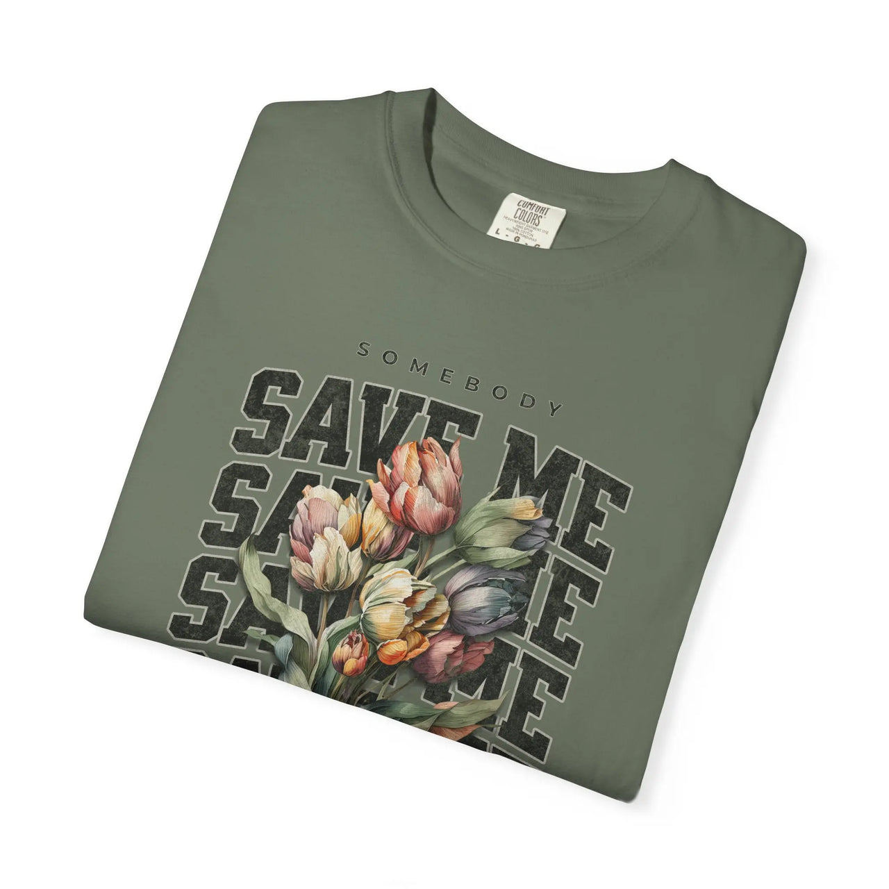 Jelly Somebody Save Me Floral Comfort Colors Tee - Sunlit Funlit Country Music Tees
