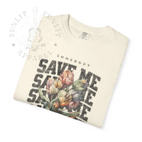 Thumbnail for Jelly Somebody Save Me Floral Comfort Colors Tee - Sunlit Funlit Country Music Tees