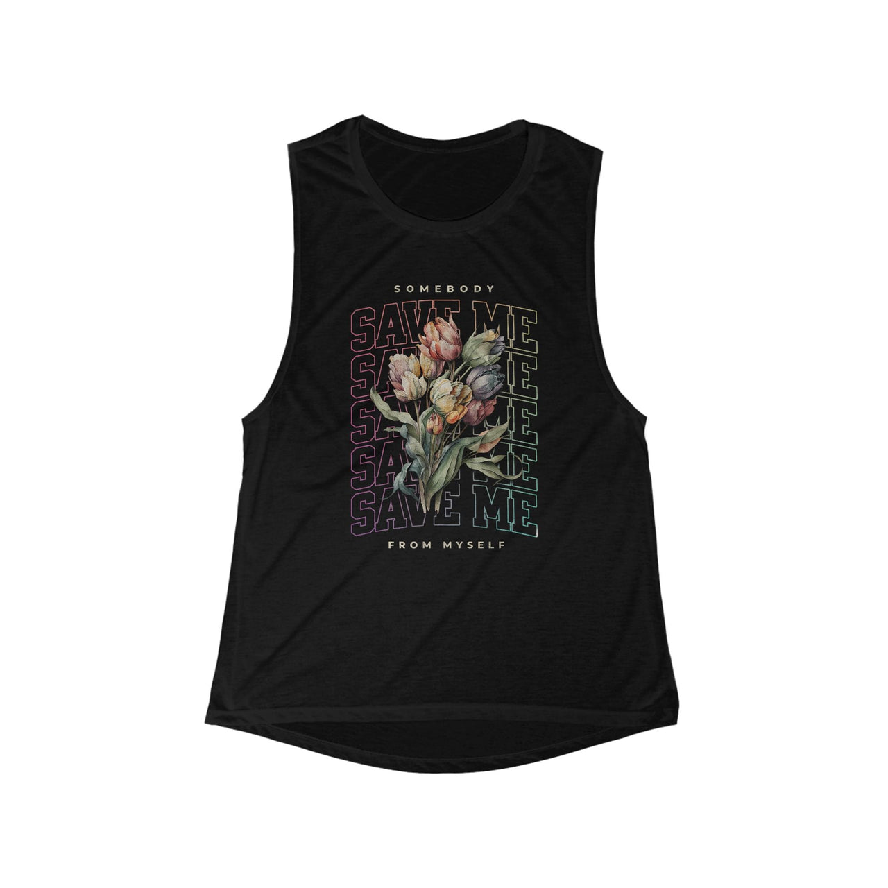 Jelly Somebody Save Me Rainbow Muscle Tank - Sunlit Funlit Country Music Tees