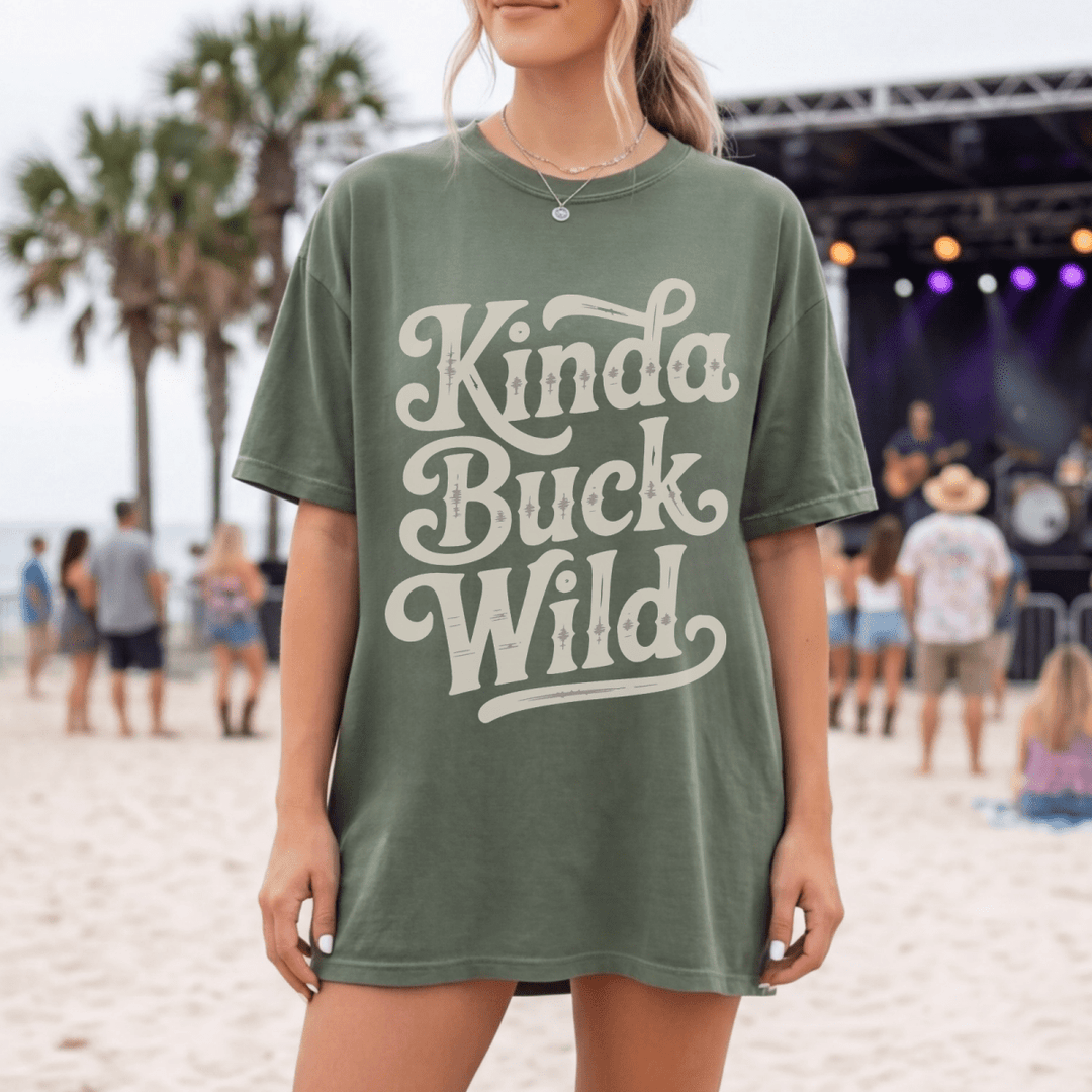 Kinda Buck Wild TShirt - Sunlit Funlit Country Concert Tees