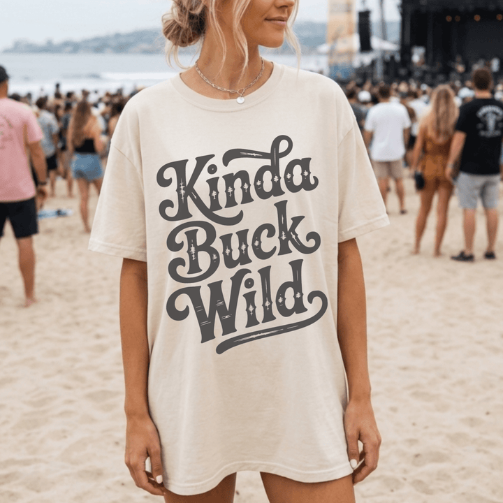 Kinda Buck Wild TShirt - Sunlit Funlit Country Concert Tees