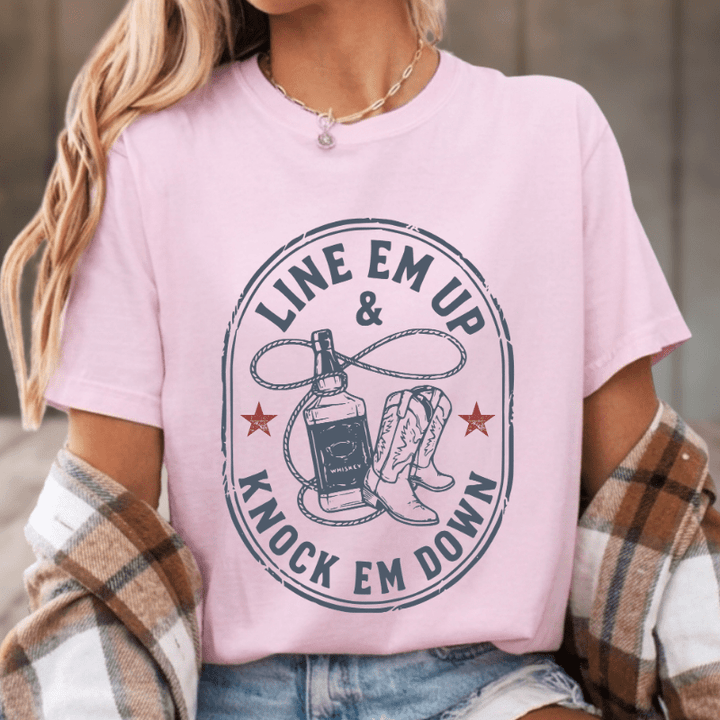 Line Em Up Knock Em Down Tee