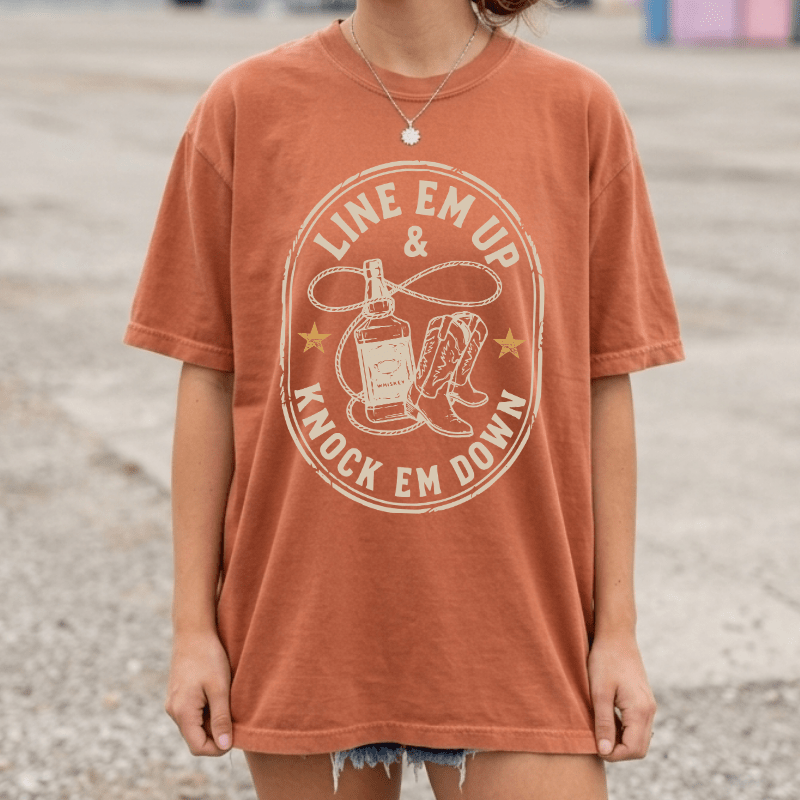 Line Em Up Knock Em Down Tee