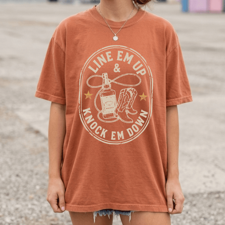 Line Em Up Knock Em Down Tee