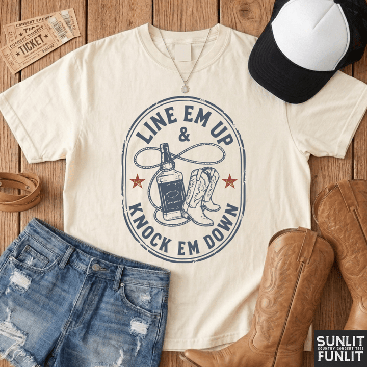 Line Em Up Knock Em Down Tee