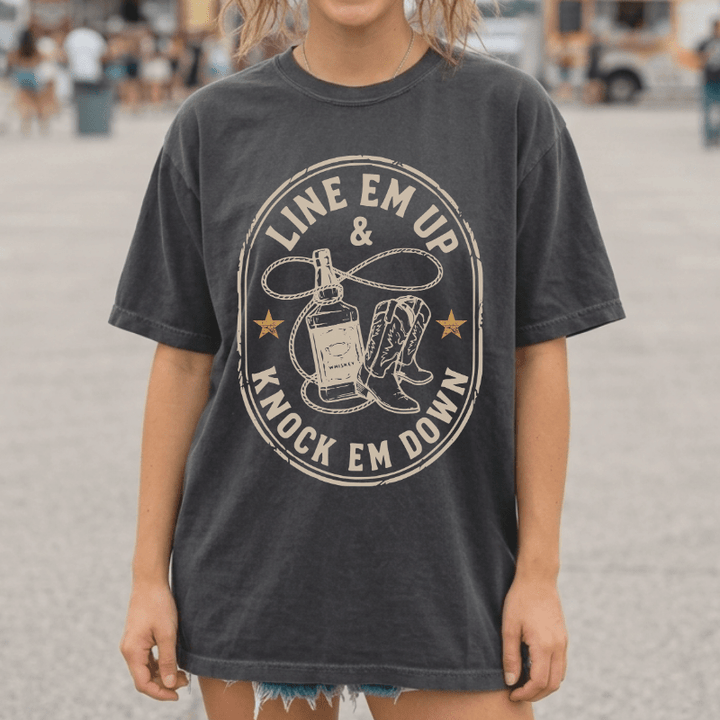 Line Em Up Knock Em Down Tee