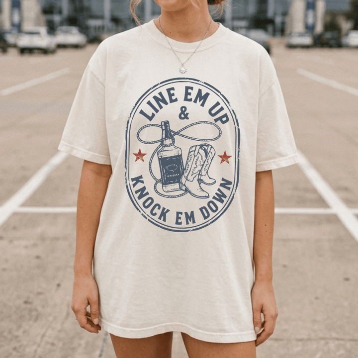 Line Em Up Knock Em Down Tee