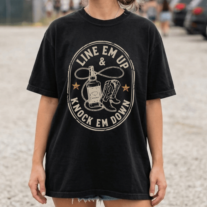Line Em Up Knock Em Down Tee