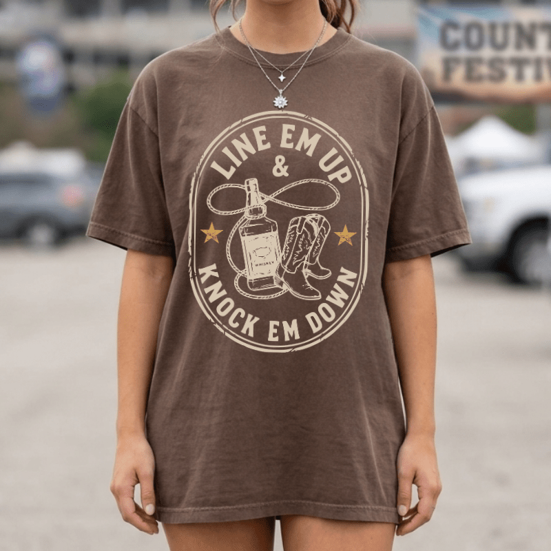 Line Em Up Knock Em Down Tee