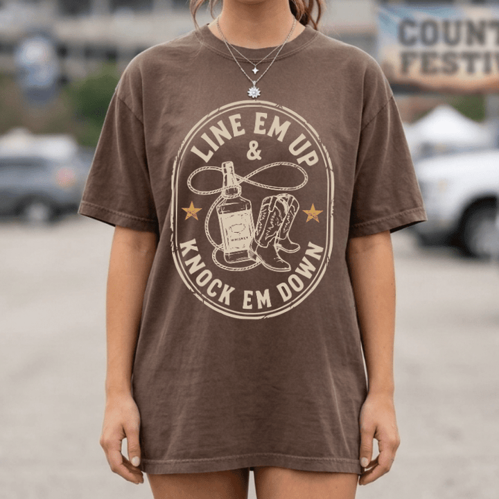 Line Em Up Knock Em Down Tee