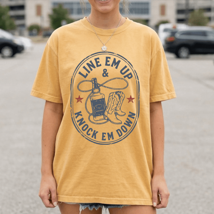 Line Em Up Knock Em Down Tee