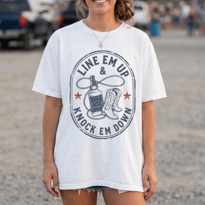 Line Em Up Knock Em Down Tee