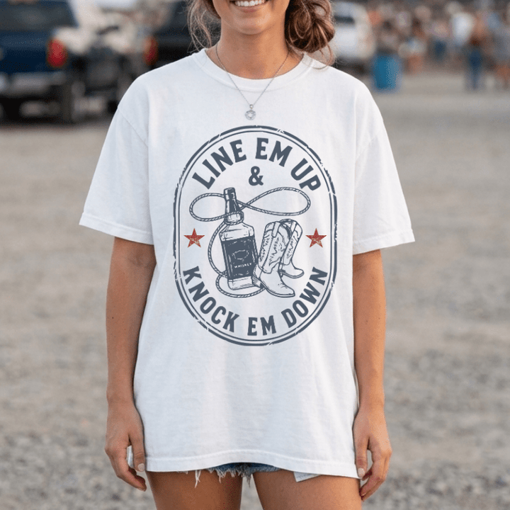 Line Em Up Knock Em Down Tee